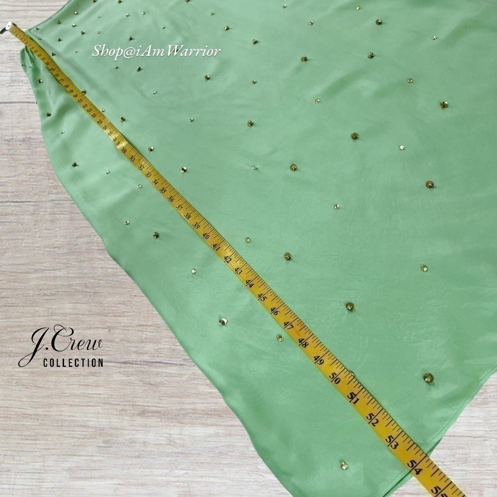 J.Crew Collection NWT long mint jeweled slipdress *shop@iamwarrior - Picture 8 of 10